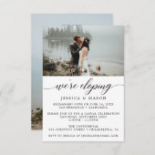 私たちだけで結婚式を挙げました　結婚報告 招待状 (正面/裏面)