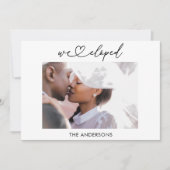 私たちだけで結婚式を挙げました 結婚式のご報告QRコード付き 案内状 (正面)