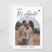 私たちだけで結婚式を挙げました! 結婚式後のお祝い会のご案内 招待状 (正面)