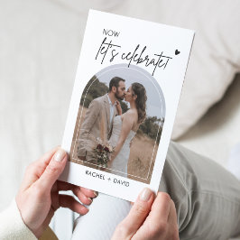 私たちだけで結婚式を挙げました！　結婚式後のお祝い会のご案内 招待状