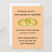 私たちだけで結婚式を挙げました！結婚後のパーティーのご案内 招待状 (正面/裏面)