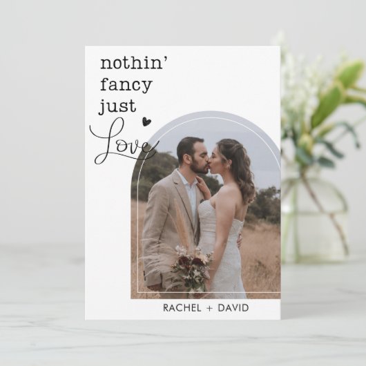 私たちだけの小さな結婚式 何も特別なものはないけれど愛だけの結婚式 招待状 (スタンド正面)