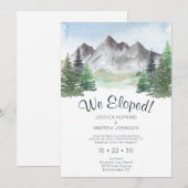 私たちだけの山の水彩画 招待状 (正面/裏面)