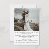 私たちだけの結婚式のお知らせ招待状 招待状 (裏面)