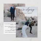 私たちだけの結婚式のお知らせ 招待状 (正面/裏面)