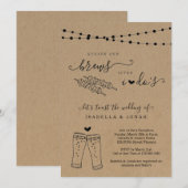 私たちだけの結婚式後のケバブ＆ブルース 受付のみの小さな結婚式 招待状 (正面/裏面)