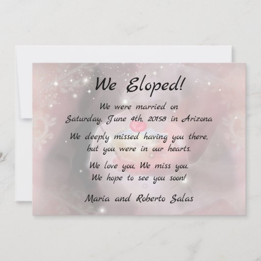 私たちだけの結婚式3 案内状 (正面)