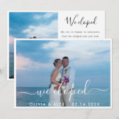 私たちだけの結婚式 カスタム写真ウェディング 案内状 (正面/裏面)