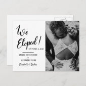 私たちだけの結婚式 タイポグラフィー | カップル写真 案内ポストカード (正面/裏面)