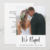 私たちだけの結婚式 | フォト結婚報告とパーティーのお知らせ 招待状 (正面/裏面)