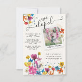 私たちだけの結婚式 プレスドフラワー ボヘミアンスタイル 発表 招待状 (正面)