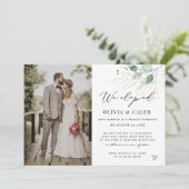 私たちだけの結婚式 ユーカリ 結婚報告 招待状 (スタンド正面)