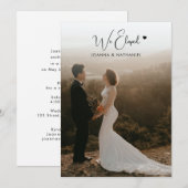 私たちだけの結婚式 レセプションのみ ウェディングフォト シンプル おしゃれ 招待状 (正面/裏面)