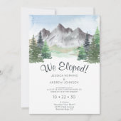 私たちだけの結婚式 山 水彩 受付 ご案内 招待状 (正面)