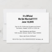 私たちだけの結婚式 現代のウェディングフォト 案内状 (裏面)