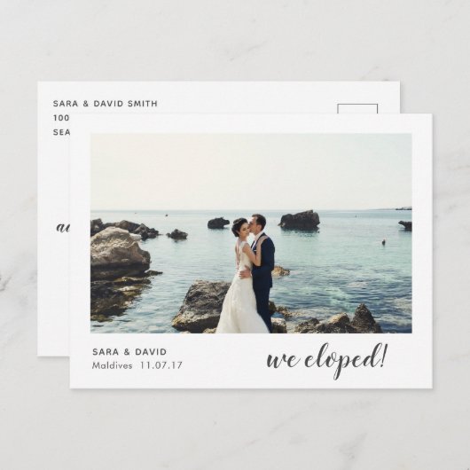 私たちだけの結婚式 結婚報告ポストカード5 案内ポストカード (正面/裏面)