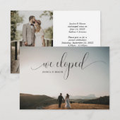 私たちだけの結婚式 結婚報告写真 招待状 (正面/裏面)