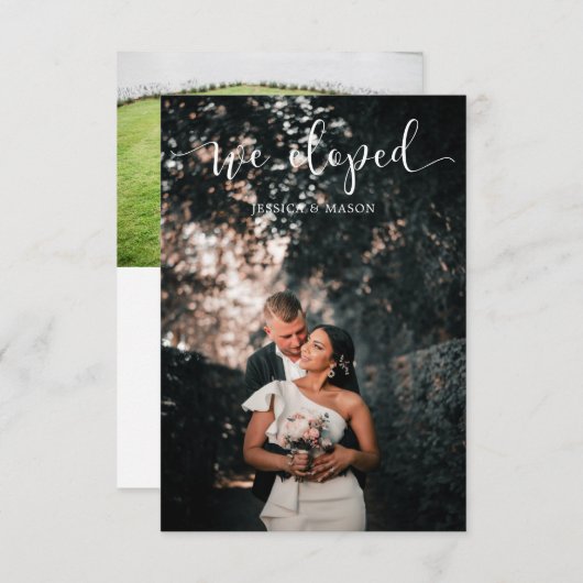 私たちだけの結婚式 結婚報告 招待状 フォト (正面/裏面)