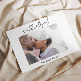 私たちだけの結婚式　結婚報告QRコード付き 案内状