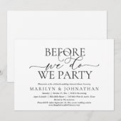 私たちとっておきの時間を、パーティで先に祝おう　結婚式リハーサルディナー 招待状 (正面/裏面)
