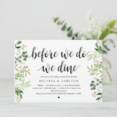 私たちとって食事が先, 緑の装飾, リハーサルディナー 招待状 (スタンド正面)