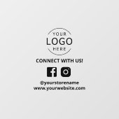 私たちとつながる ソーシャルメディアマーケティング ウィンドウサイン (シート)