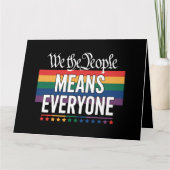 私たちとは国民すべてを意味する アメリカ憲法 LGBT カード (正面)