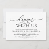 私たちとディナー結婚のリハーサルお祝い 招待状 (正面)