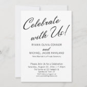 私たちと一緒にお祝いしよう シンプルな受付のみ 招待状 (正面)