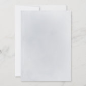 私たちと一緒にお祝いしよう！スパークルブルーのグリッターと花 招待状 (裏面)