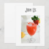 「私たちと一緒にお祝いしよう」 大人のパーティー招待状 招待状 (正面/裏面)