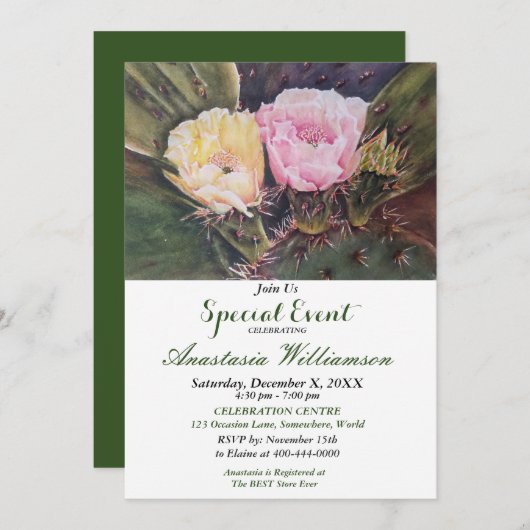 私たちと一緒にお祝いしよう 招待状 (正面/裏面)