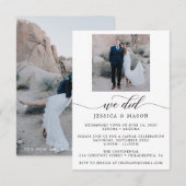 私たちと一緒にお祝いしよう - 結婚式の招待 秘密の結婚発表 招待状 (正面/裏面)