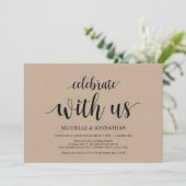 私たちと一緒にお祝いしよう - 結婚式の秘密挙式招待状 招待状 (スタンド正面)