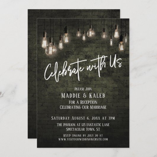 私たちと一緒にお祝いを 招待状 (正面/裏面)