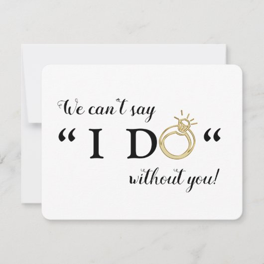 私たちと一緒にお願いします! 結婚する気はありますか 招待状 (正面)