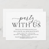 私たちと一緒にウェディングリハーサルディナーパーティー 招待状 (正面/裏面)