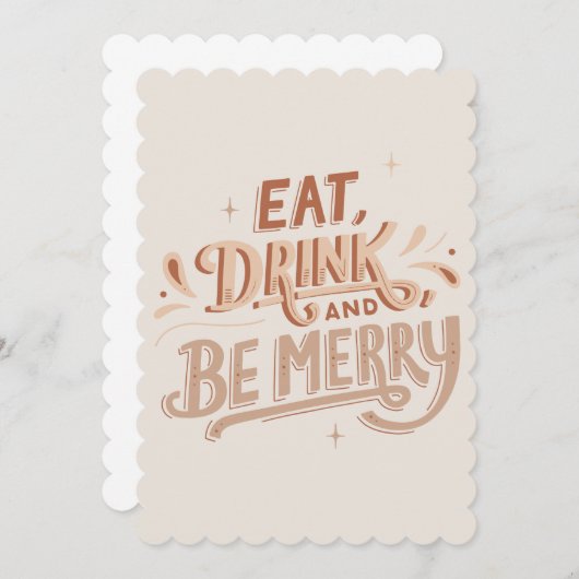 私たちと一緒にクリスマスの魔法を祝おう! 招待状 (正面/裏面)