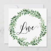 私たちと一緒にグリーンリースのレセプションのみをお祝いしよう 招待状 (裏面)