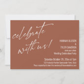 私たちと一緒にテラコッタの結婚式の披露宴を祝おう 招待状 (正面)