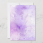 私たちと一緒にパープルの水彩レセプションを祝おう（受付のみ） 招待状 (裏面)