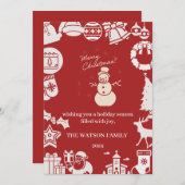 私たちと一緒にホリデーシーズンを祝いましょう!「ホリージョリークリスマスパーティー」 シーズンカード (正面/裏面)