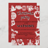 私たちと一緒にホリデーシーズンを祝いましょう!「ホリージョリークリスマスパーティー」 招待状 (正面/裏面)