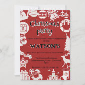 私たちと一緒にホリデーシーズンを祝おう！ハッピーなクリスマスパーティーに参加しよう！ 招待状 (正面)