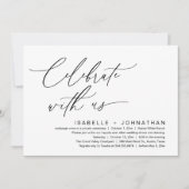 私たちと一緒にロマンチックな結婚式のディナー パーティーを祝いましょう 招待状 (正面)