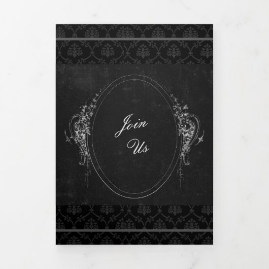 私たちと一緒に不気味なハロウィンパーティー 三つ折り招待状 (カバー)