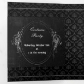 私たちと一緒に不気味なハロウィンパーティー 三つ折り招待状 (内部最初)