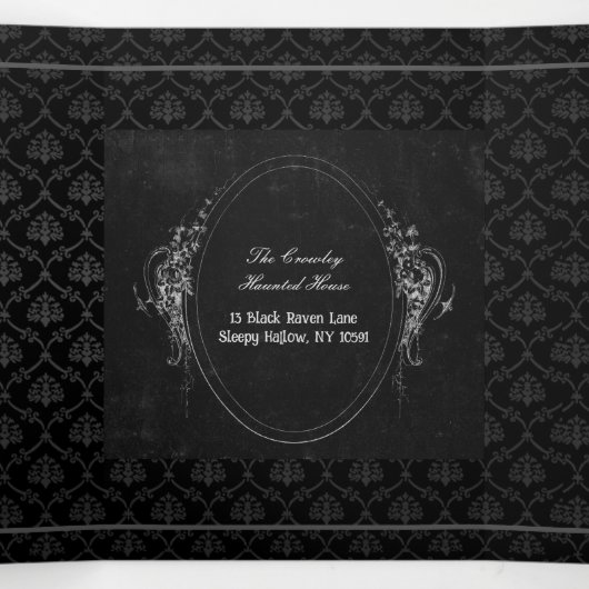 私たちと一緒に不気味なハロウィンパーティー 三つ折り招待状 (内部中)