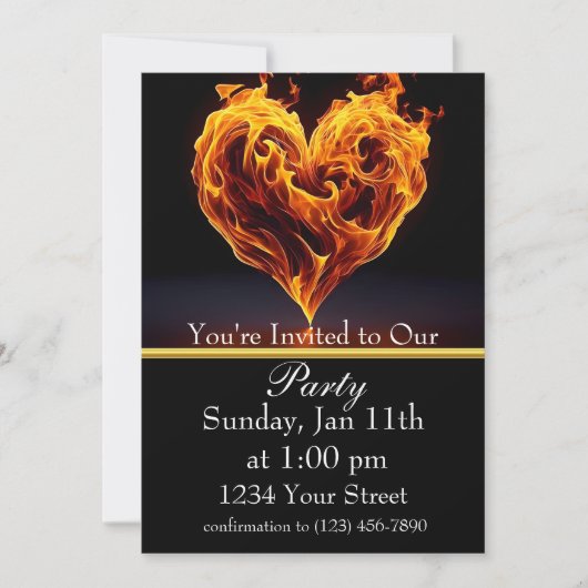 私たちと一緒に夜に火を付けて! 招待状 (正面)