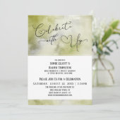 私たちと一緒に大地の色の水彩画でお祝いを 招待状 (スタンド正面)